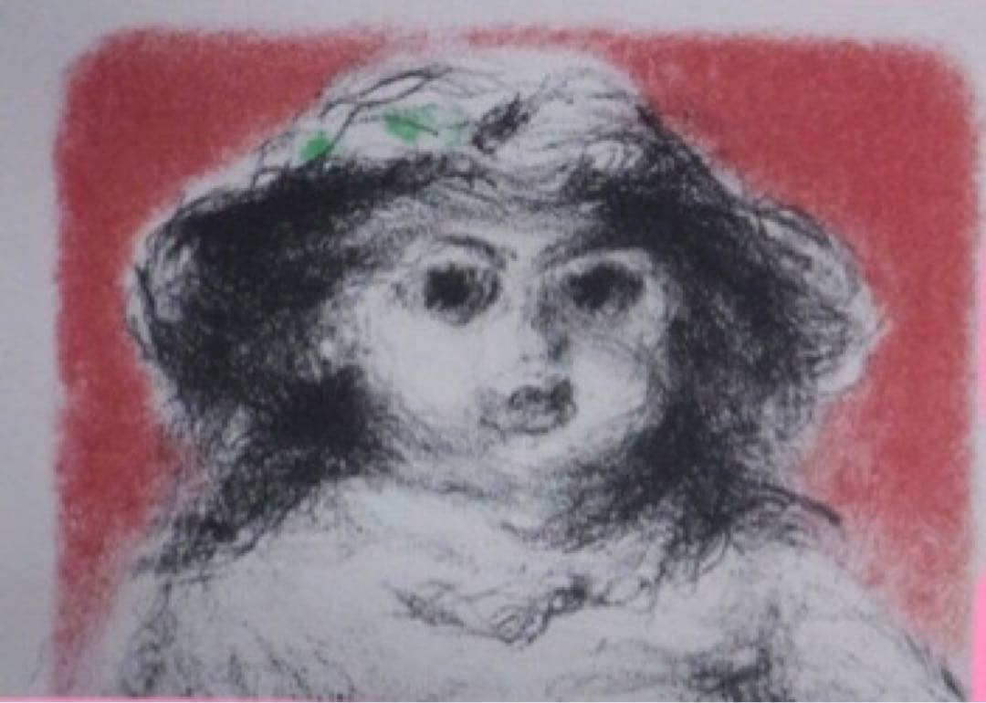 文化勲章 伊藤清永「フランス人形」版画 14/90 直筆サイン