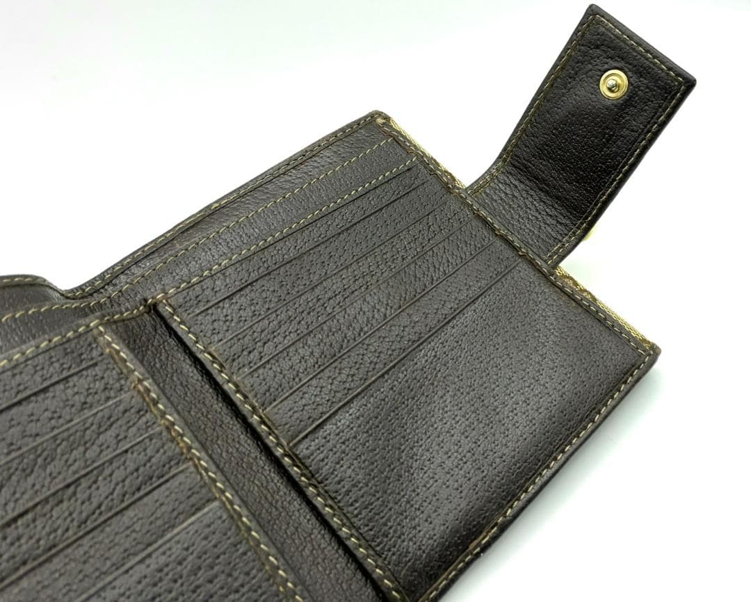 GUCCI グッチ 二つ折り財布 GGキャンバス レザー 1411411