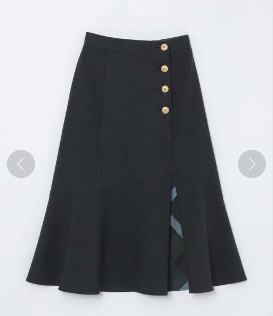 美品BLUE LABEL CRESTBRIDGEウールライクポリエステルスカート