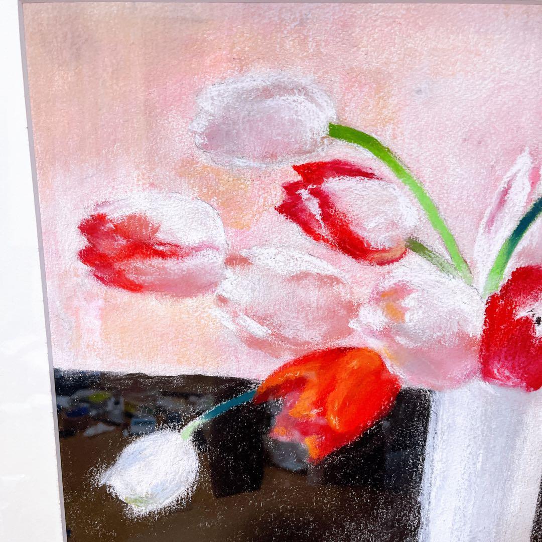 真作】 斎藤光子 パステル画 額装 箱あり - メルカリ