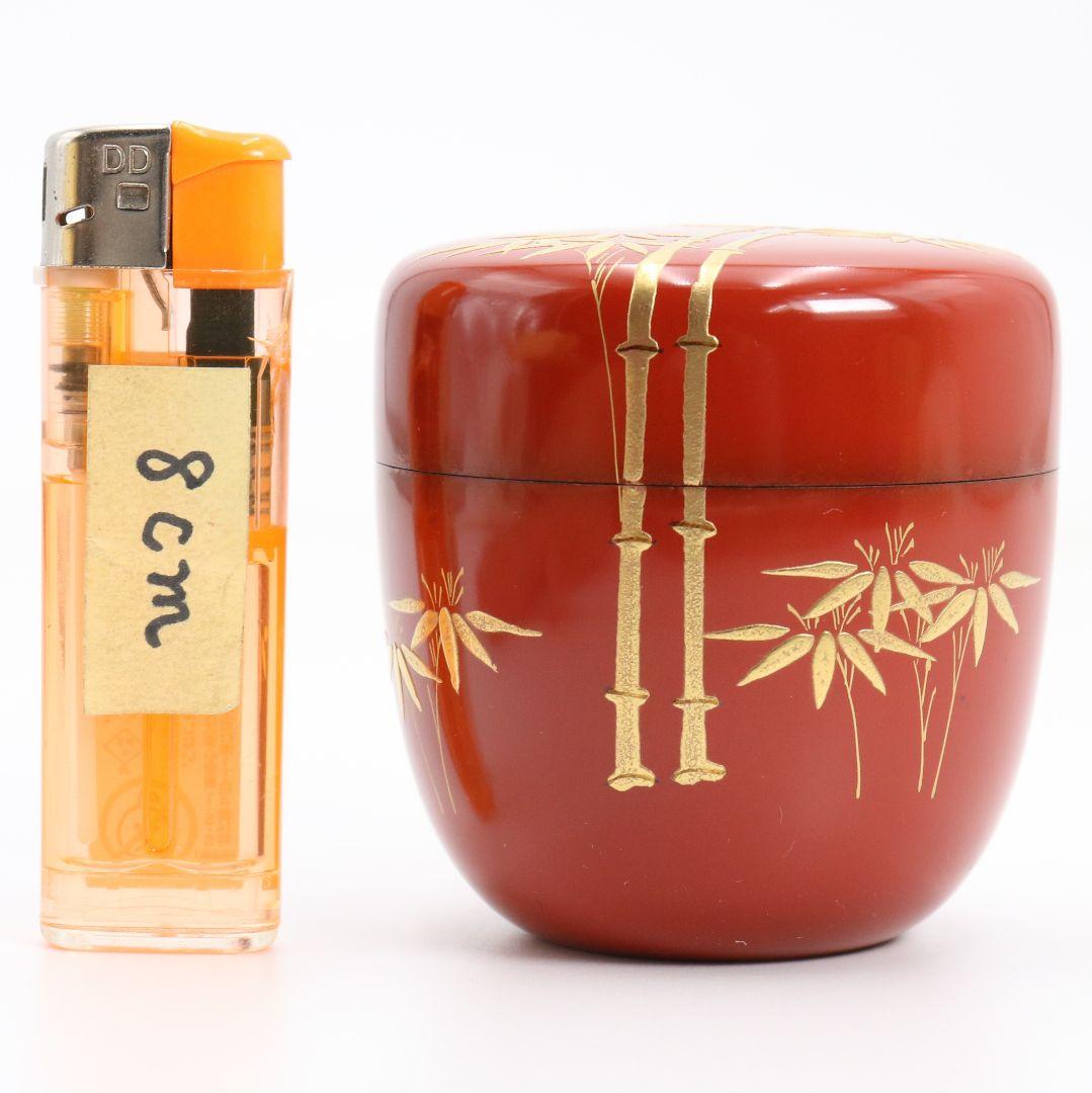 N278 棗 『道場宗廣作』『唐物写』『独楽棗』 共箱 茶道具 道場宗廣作