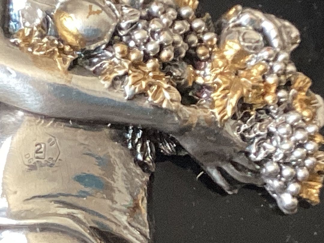 BRUNEL社イタリア製銀製立体女神レリーフ 額入り豪華ケース カットガラス版