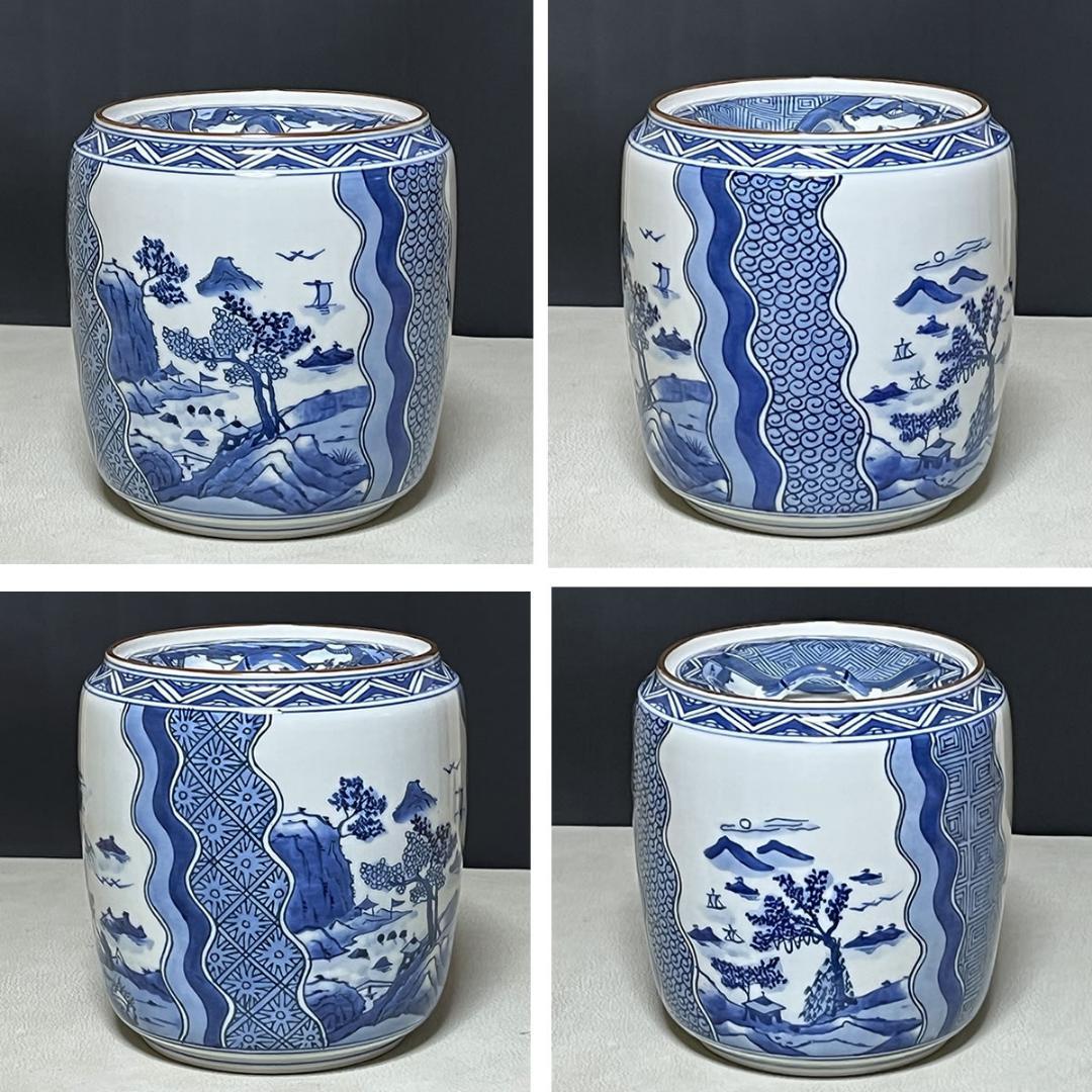 吉川心水造 鉄絵湯呑 益子焼 陶器 陶芸家 吉川心水造