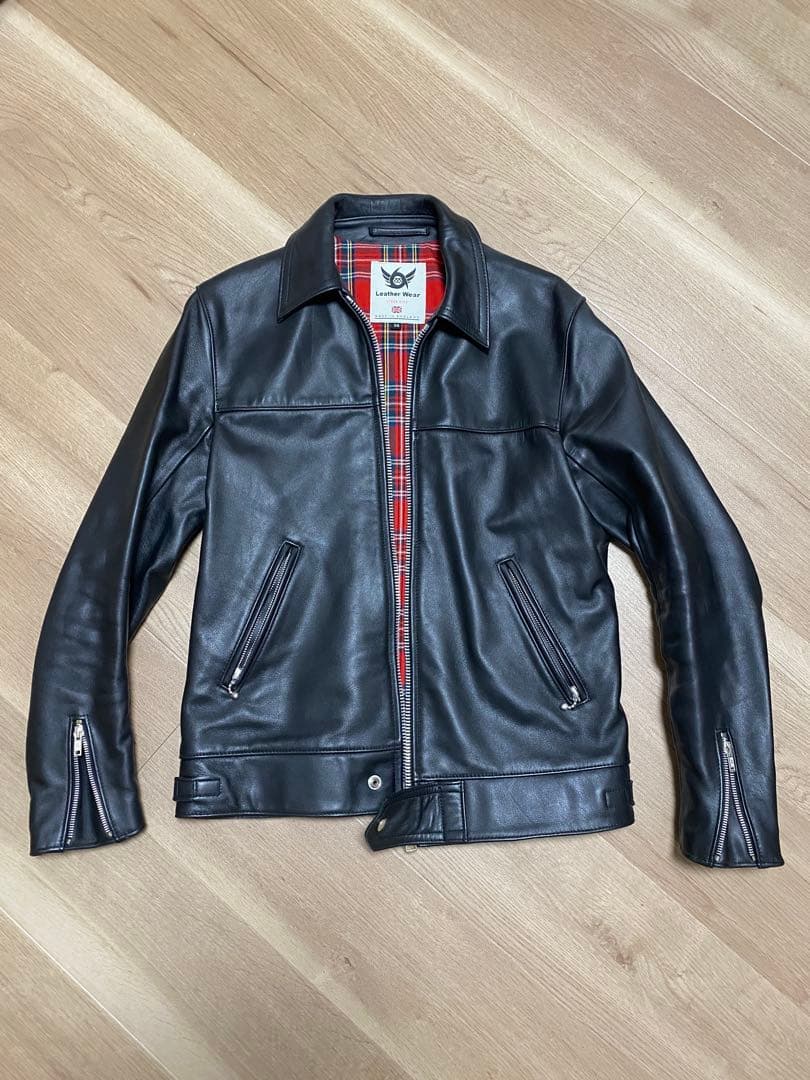 希少・極美品】666 シングルライダース 旧ロゴ 英国製 38 ブラック