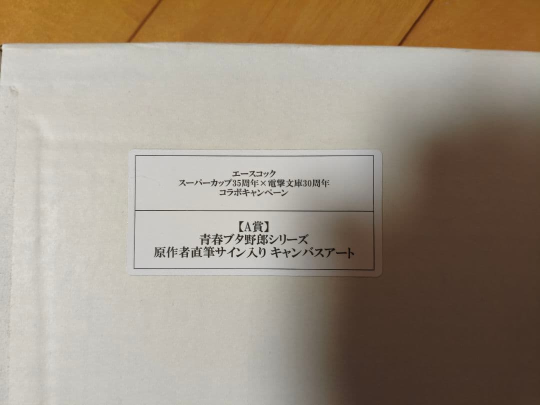 青春ブタ野郎　桜島麻衣　原作者 直筆サイン入りキャンバスアート