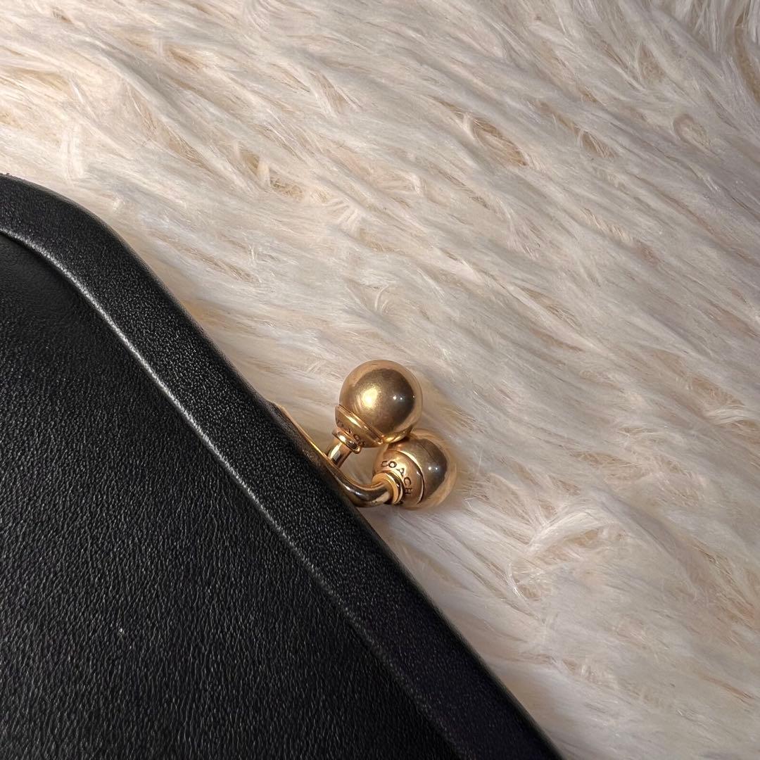 新品・未使用　※難あり　COACH キスロック ケース　がま口財布　レザー