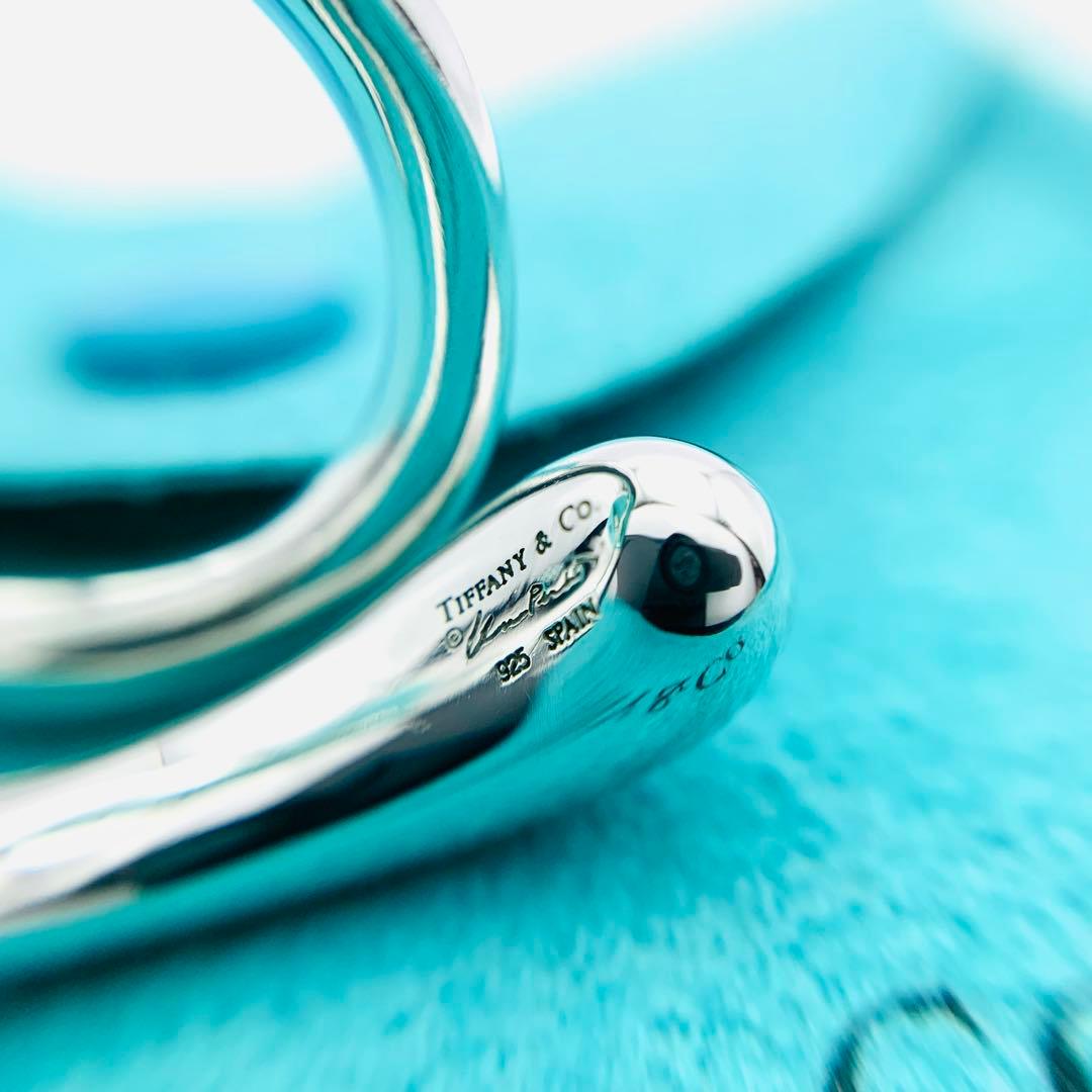 新品仕上げ 極美品 ティファニー エロンゲイテッド ティアドロップリング 9号