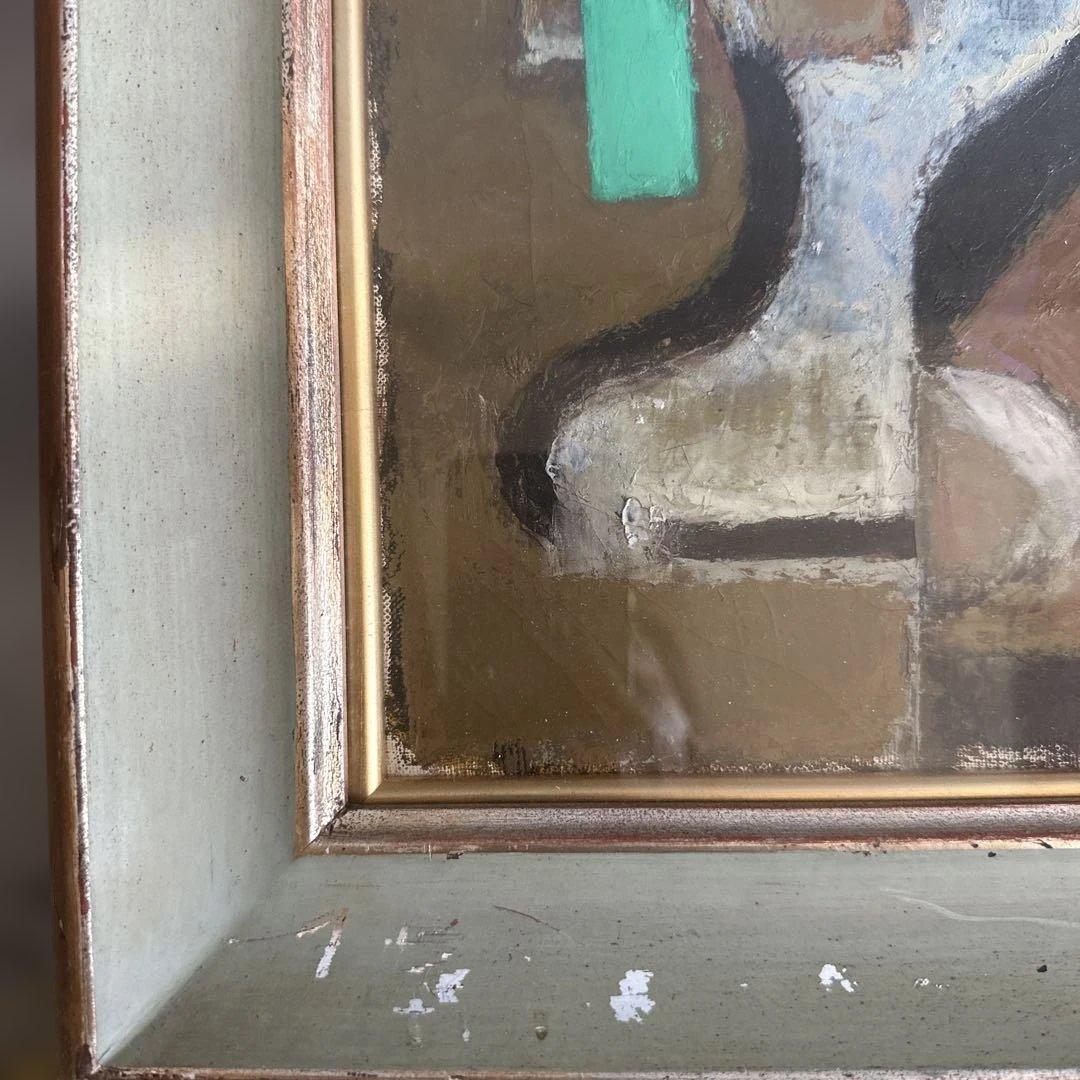 お値下げ❣️ヴィンテージ　抽象画 油彩画 Yamamoto