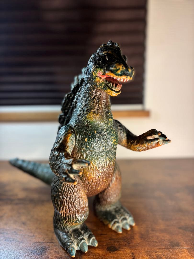 ブルマァク ジャイアントゴジラ 当時物 ソフビ 版権シール付 ゴジラ