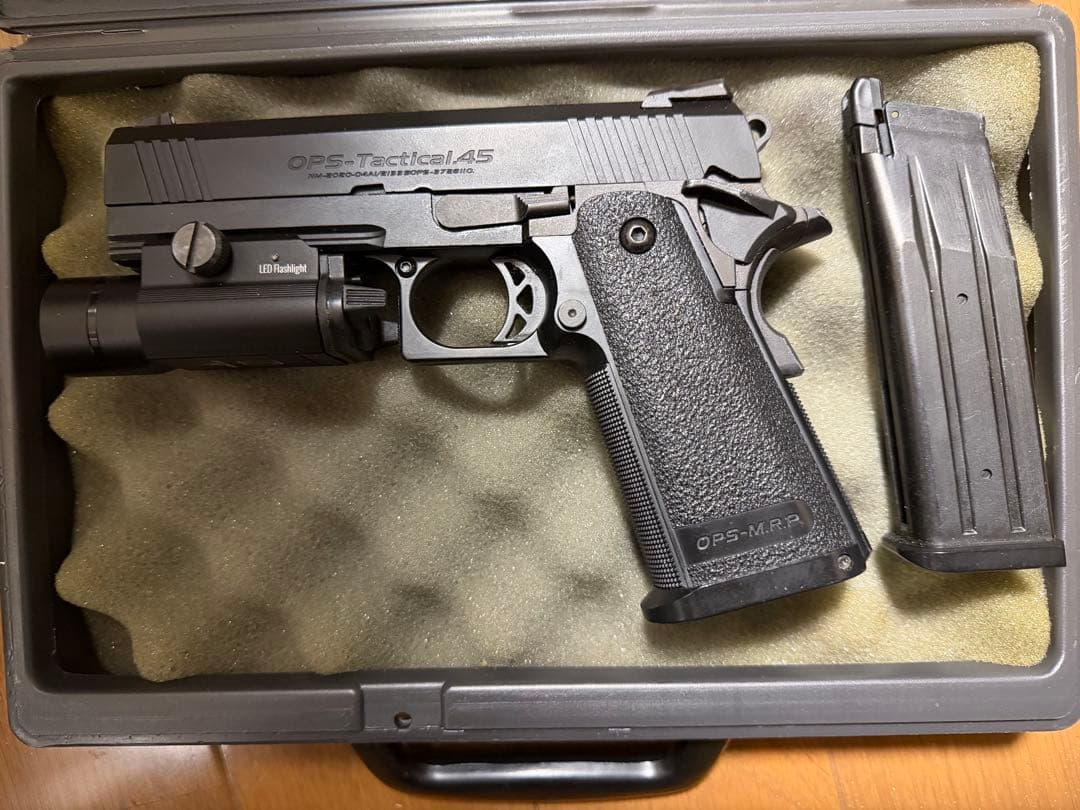東京マルイハイキャパ OPS-Tactical45ガスガン ブラック ケース付き