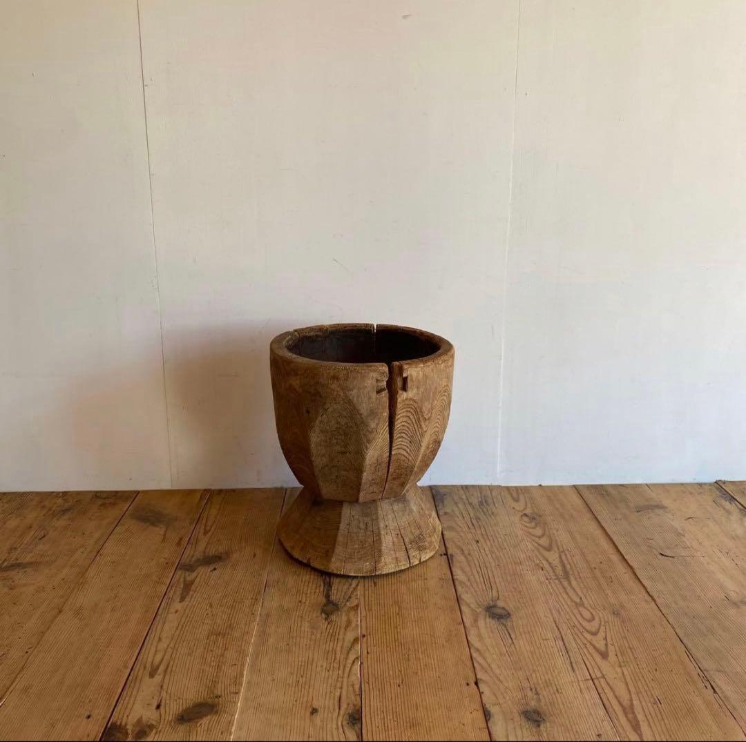 アンティーク ローテーブル 椅子 欅 臼 プリミティブ 無塗装 - メルカリ