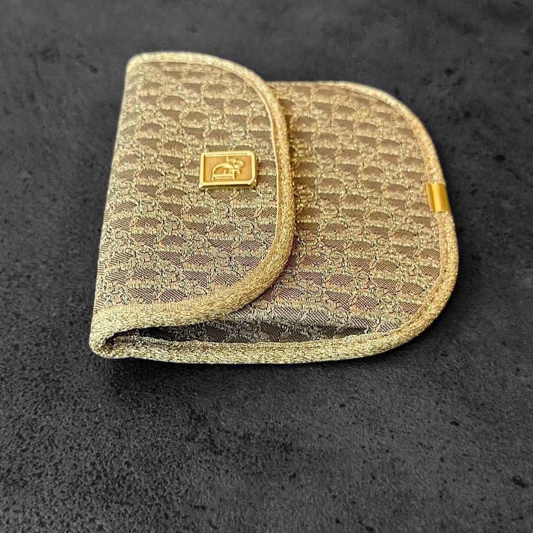 希少✨Christian Dior Trotter Gold Coin Case
