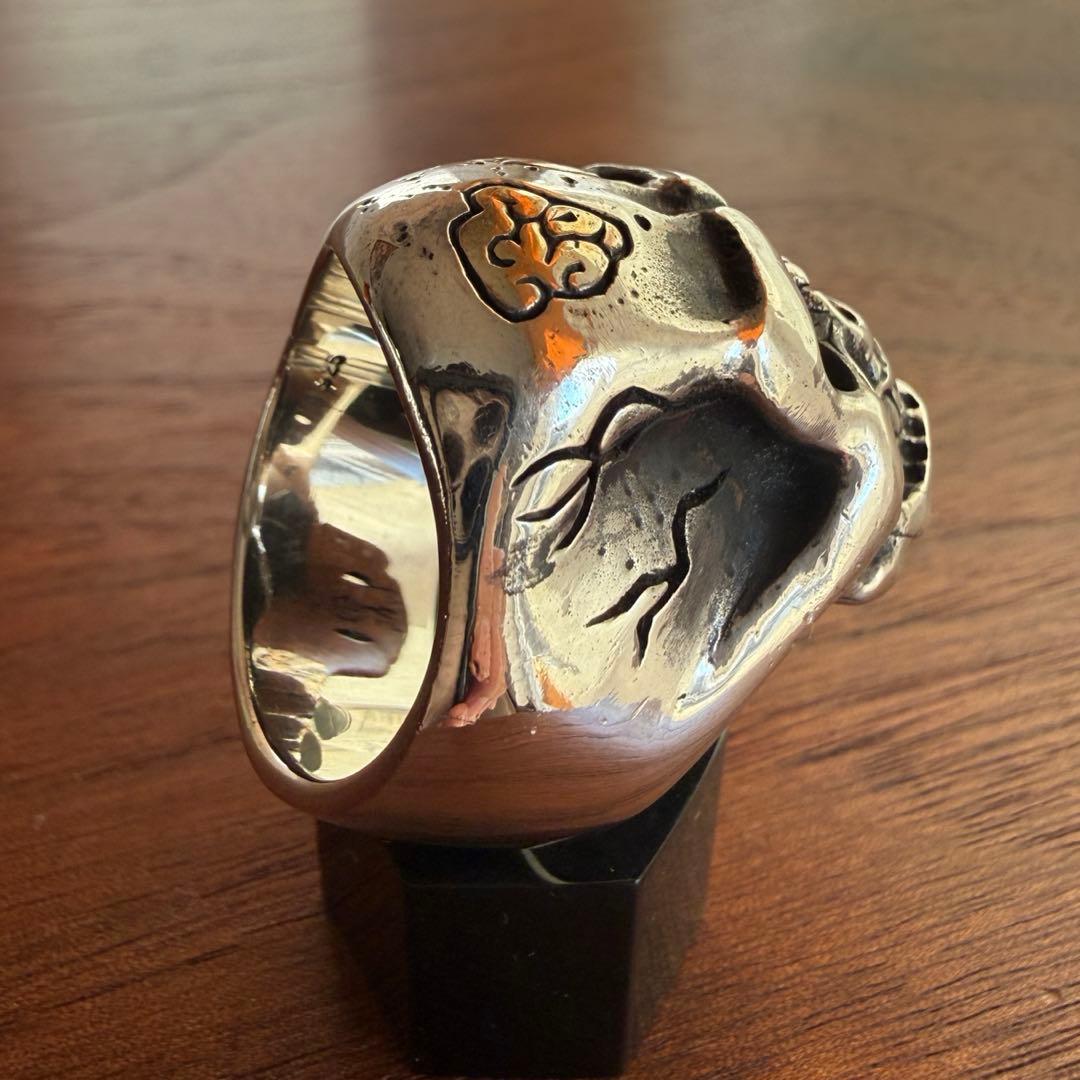 シルバー925無垢【新品】brain muscle 脳筋スカルリング925本物