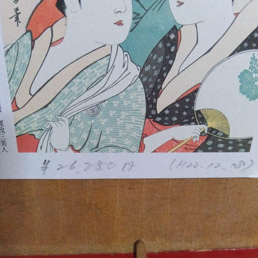 浮世絵 喜多川歌麿　寛政三美人