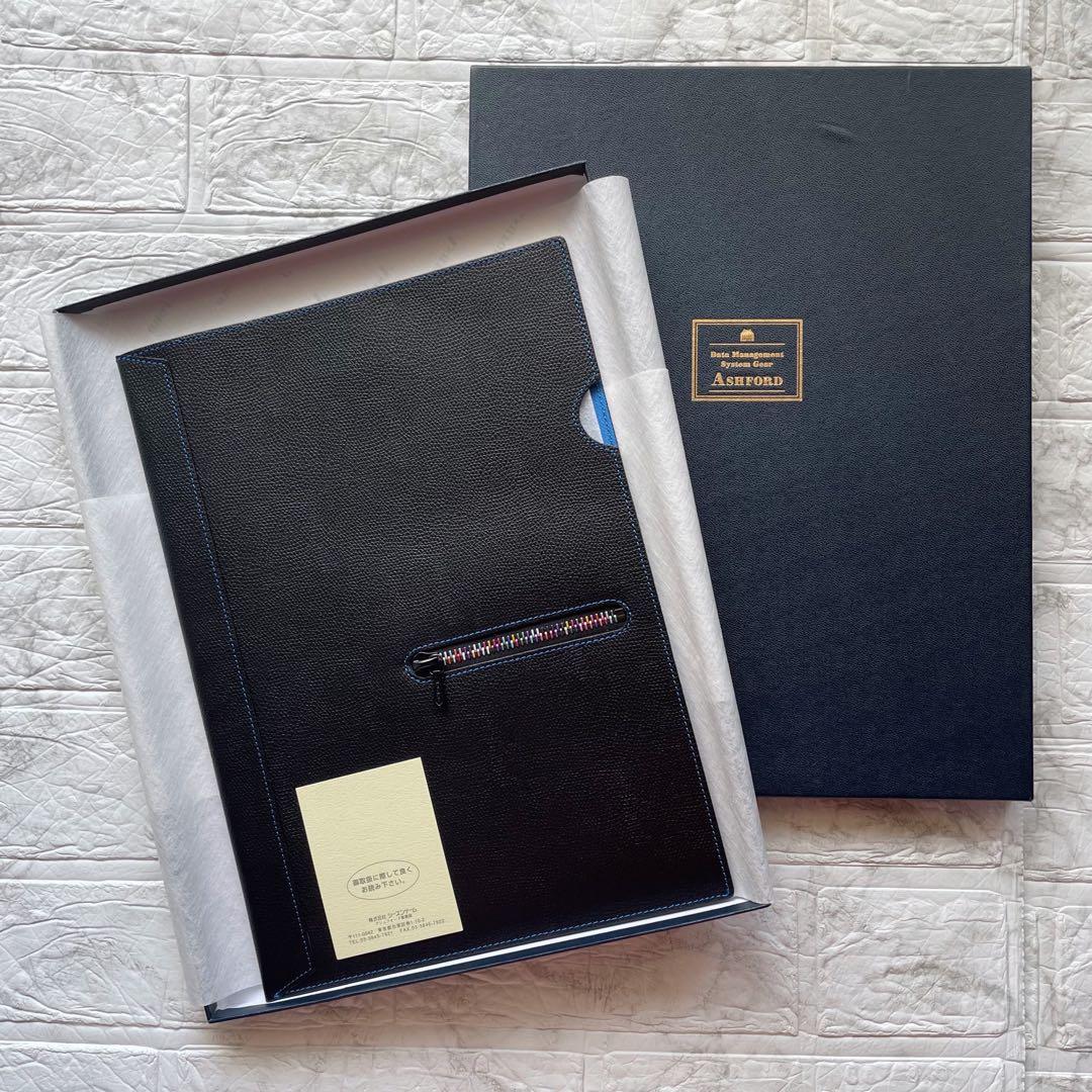 送料込み ASHFORD アシュフォード ソフトレザーファイル レインボー