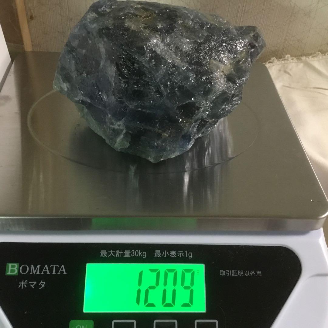 蛍光鉱物 強蛍光フローライト 約1,200g 産地湖南省 蛍石