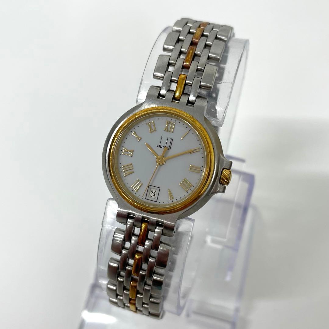 【TK】dunhil ダンヒル　ミレニアムデイト　クォーツ腕時計　不動