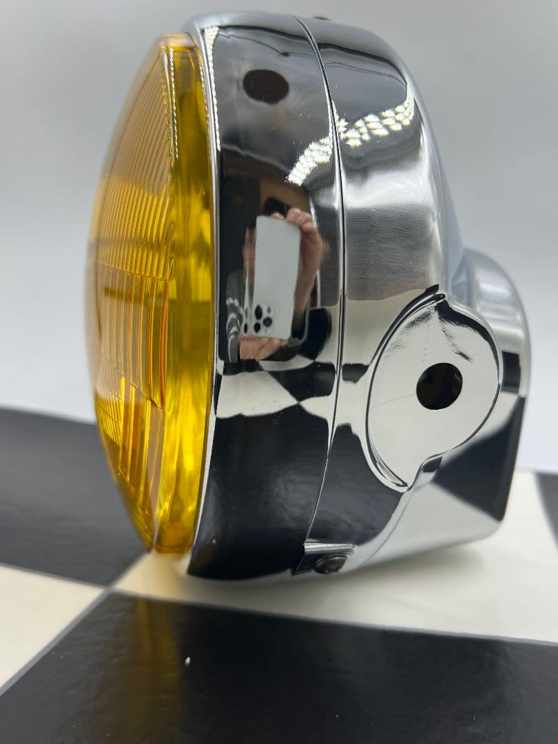 シビエCIBIEタイプ180パイヘッドライトイエローレンズメッキケ−ス