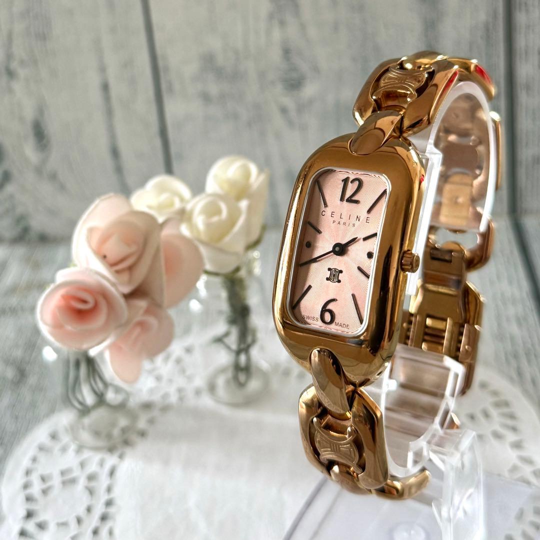 希少】セリーヌ CELINE 腕時計 マカダム バングル