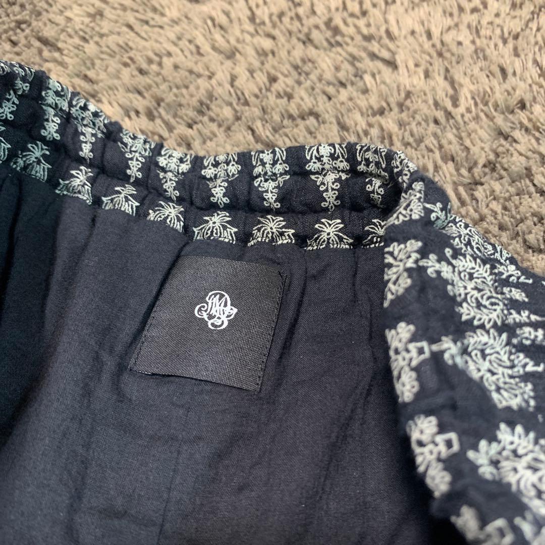 メゾンドソイル リネン ピンタックガウチョパンツ