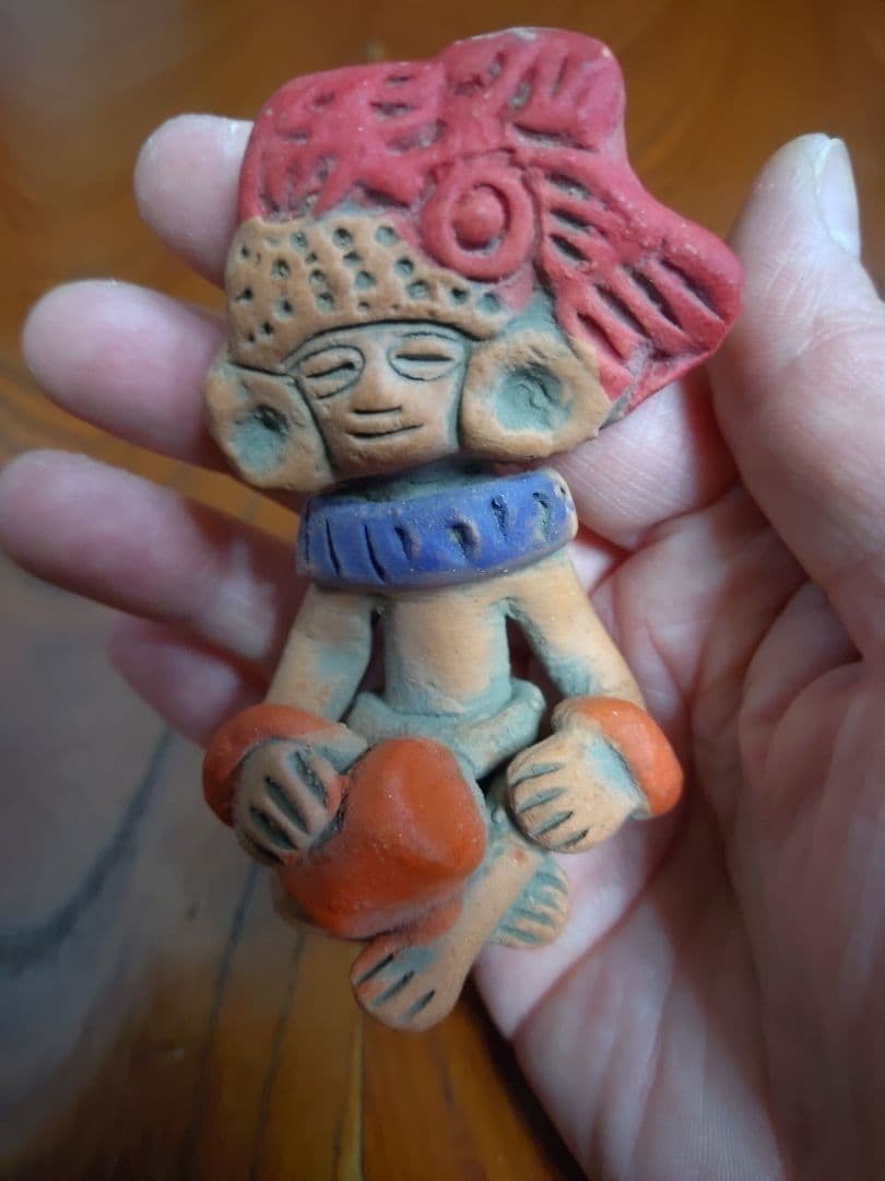かわいい置物 メキシコ マヤ？ 土偶 オブジェ 古代文明歴史 インテリア