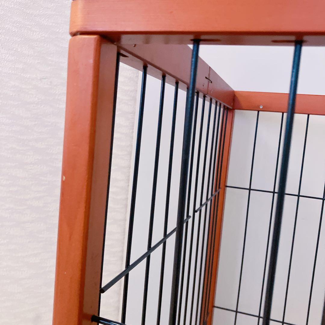 折りたたみ 木製ペットゲージ ペットサークル木製枠 95×64cm 小、中犬用