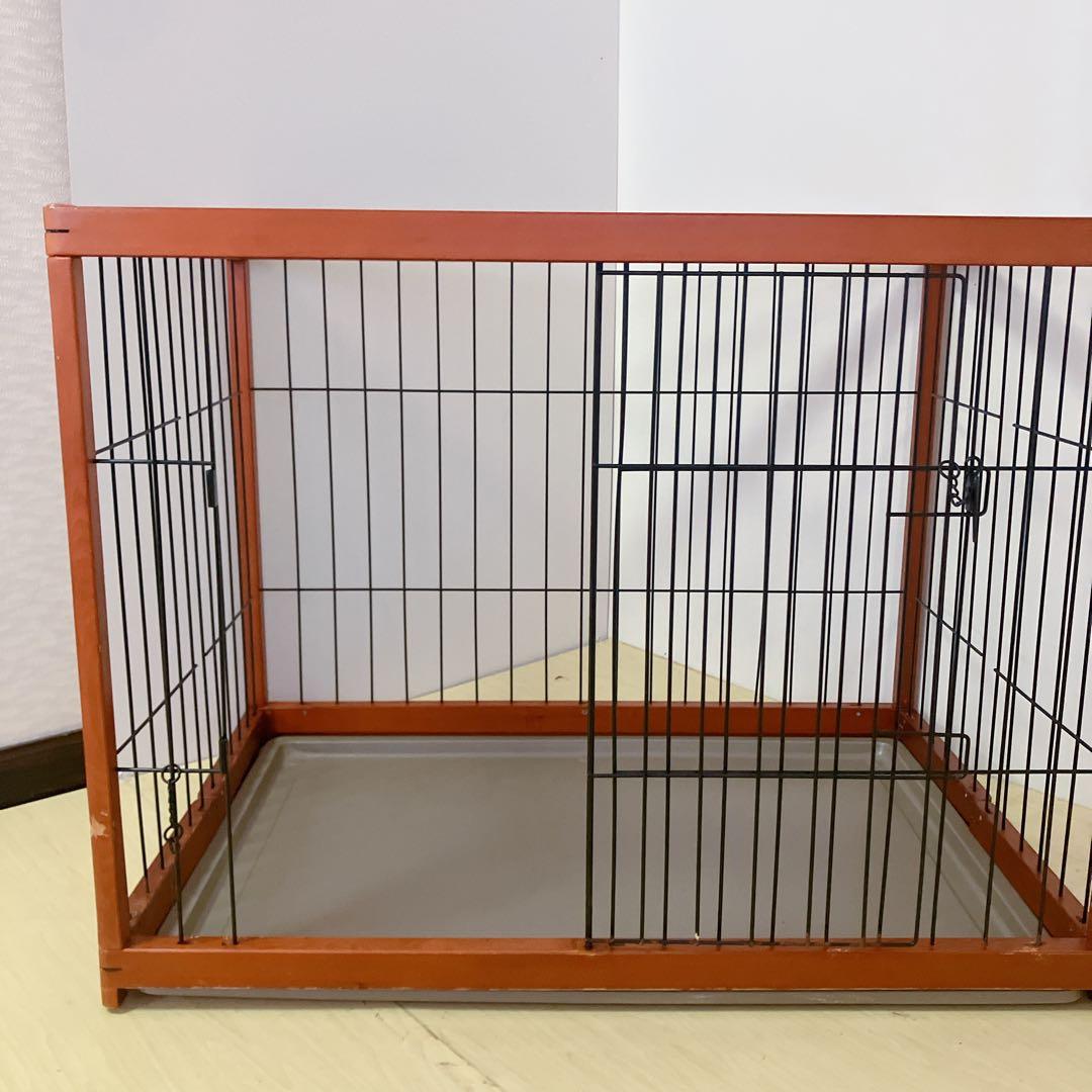 折りたたみ 木製ペットゲージ ペットサークル木製枠 95×64cm 小、中犬用
