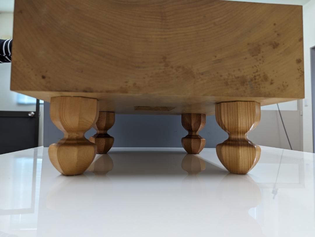 将棋盤　へそ付　足付き