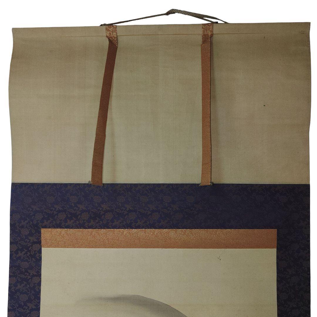 絹本 山水紅葉図 作者不詳 掛け軸 秋色 美術品・アンティーク