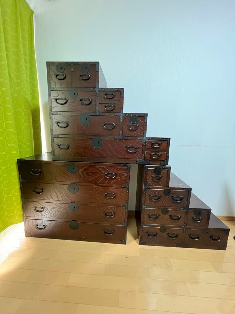 株）青木産業製、階段箪笥