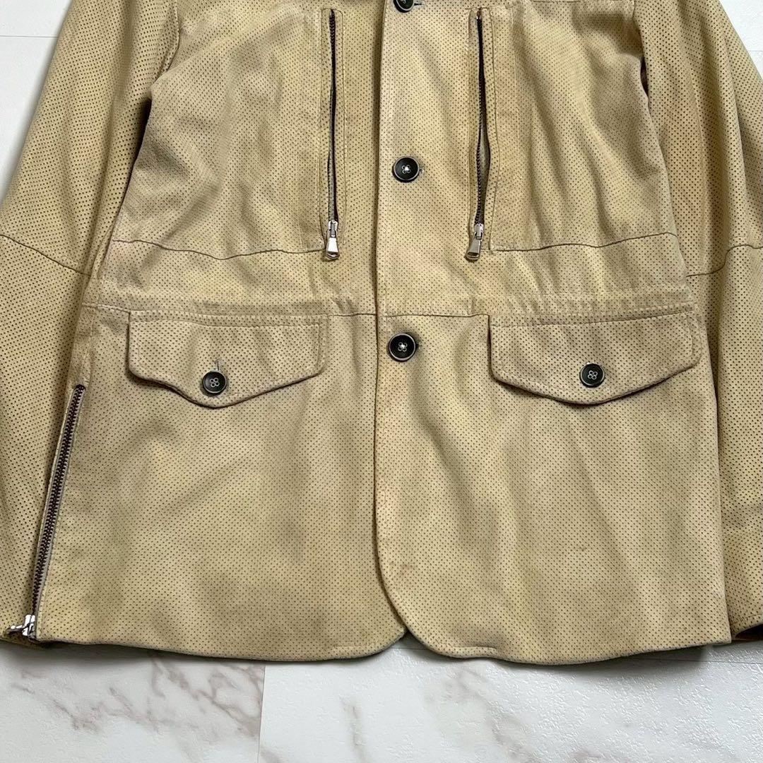 学様 EMMETT エンメティ シングルライダース ジャケット ベージュ