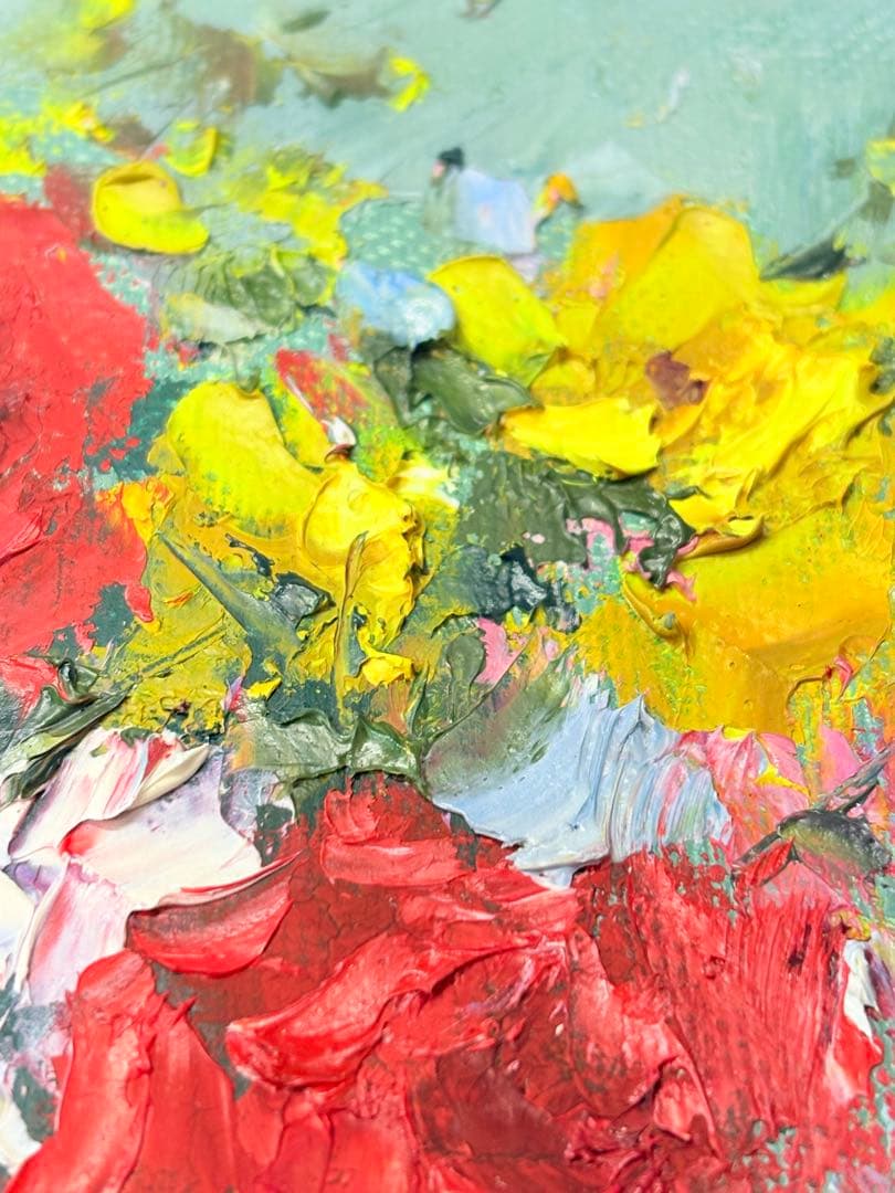 「薔薇」 　堀哲夫 【肉筆】油絵 油彩画 絵画 日本画 アート 花 直筆サイン有