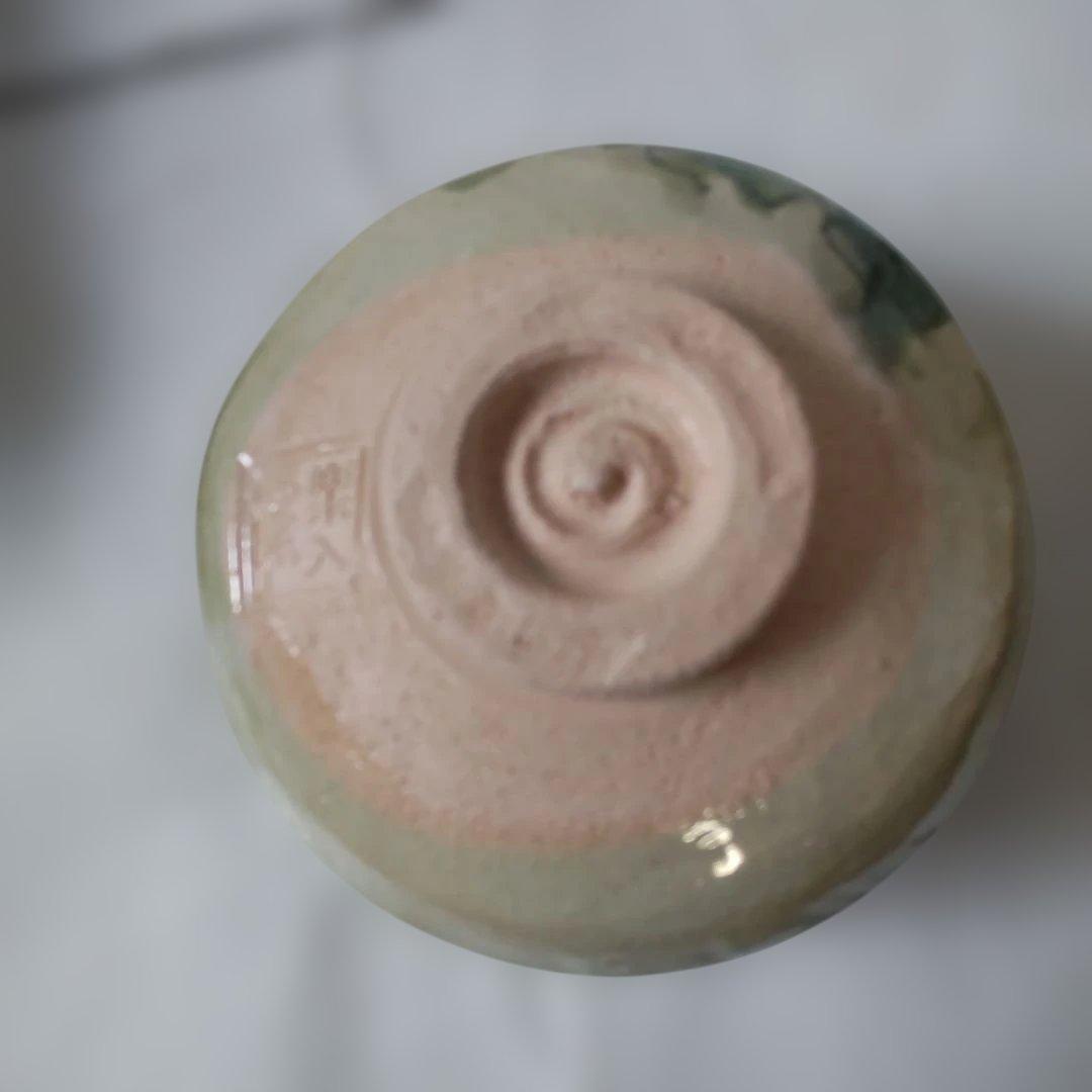 楽焼 楽入窯 吉村楽入 造 絵付け あじさい 茶碗 楽茶碗 茶道具 抹茶碗