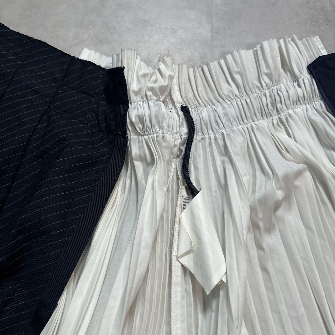 SACAI サカイ プリーツスカート 切り替え ラップスカート 巻き ベルト