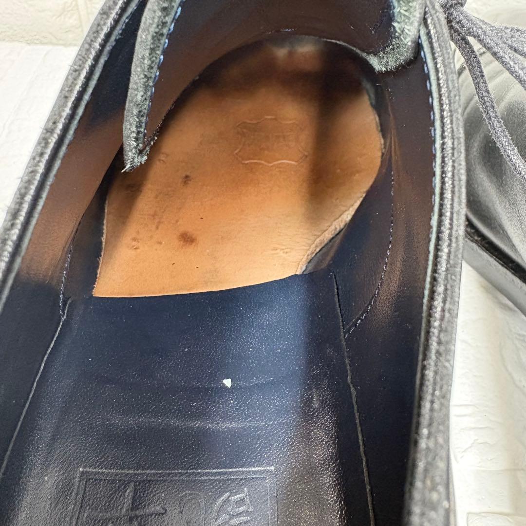 セール‼️【美品】 浅草靴誂 ストレートチップ 内羽根 シューツリー付 25cm