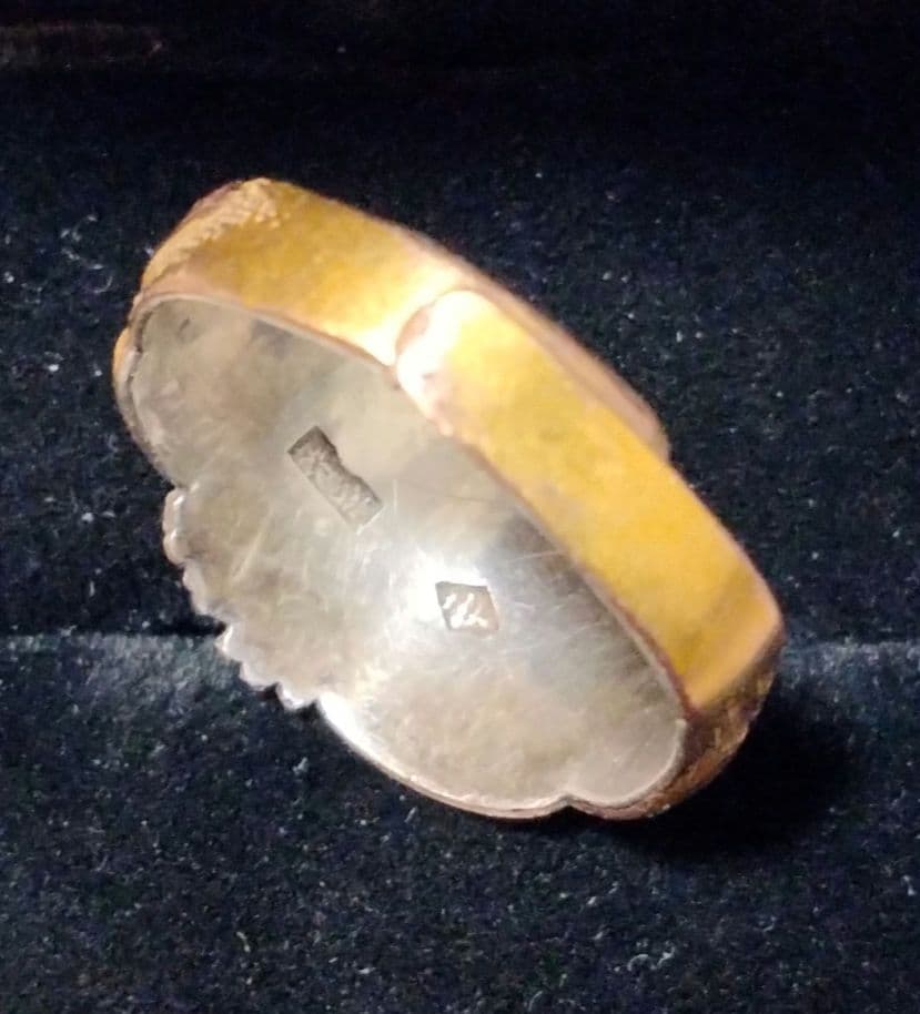 デザイン かまぼこ 細工 リング アンティーク サイズFREE