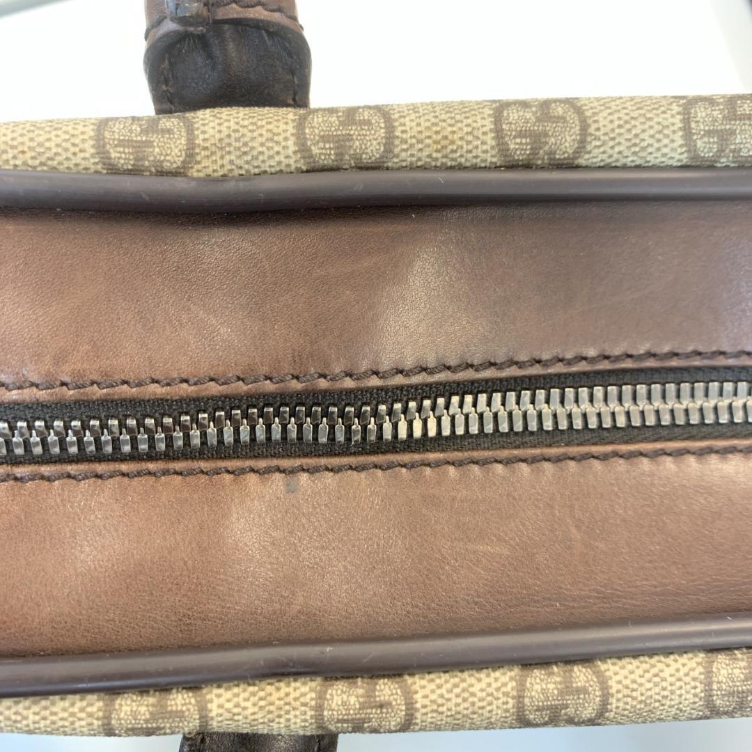 グッチ GGスプリーム GG柄 ビジネスバッグ ブリーフケース PVC ベージュ