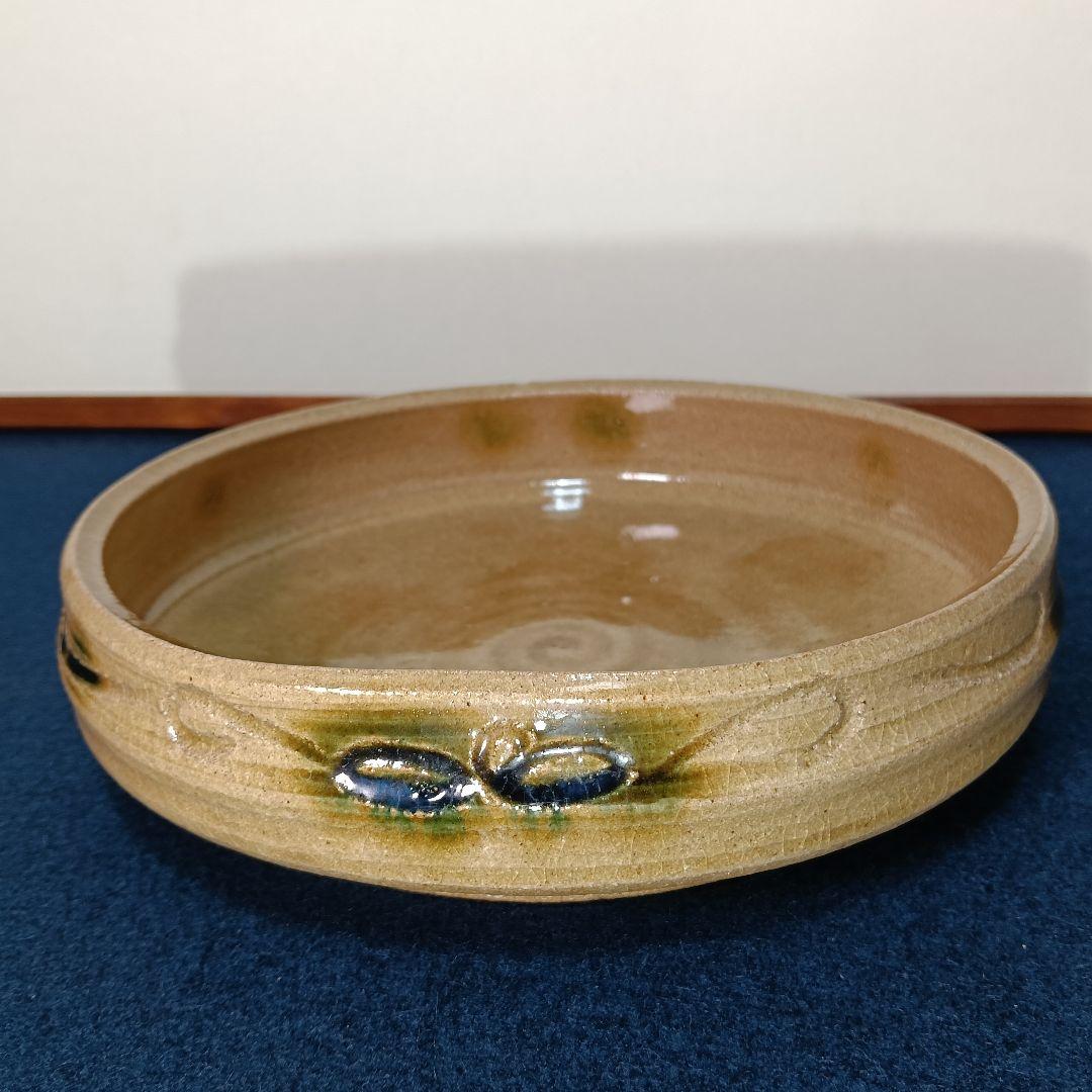 AM50 澤田酔云 陣出窯 ドラ鉢 菓子器 茶道具 共箱共布栞