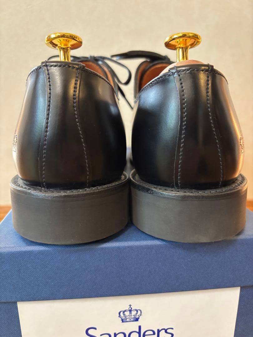 【極美品】サンダース 1128Bミリタリーダービーシューズ BLACK 7H