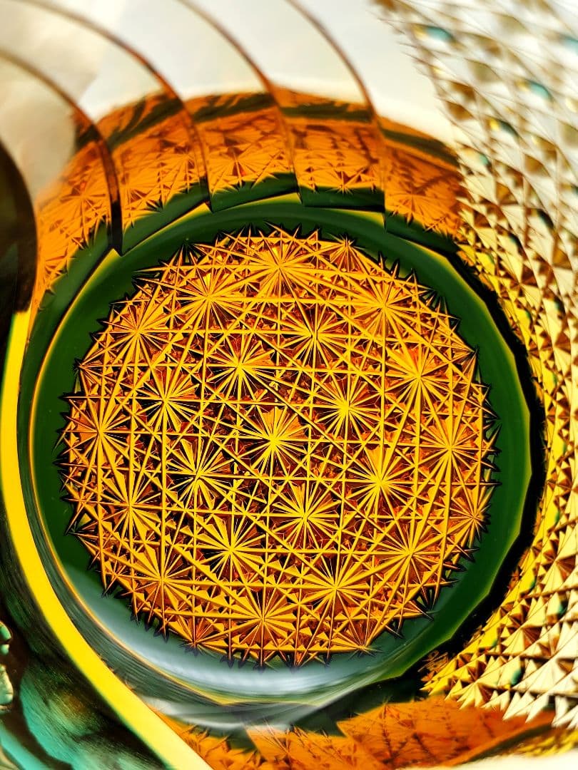 最上位作☆但野英芳 江戸切子 『風神』ロックグラス（切子 江戸切子