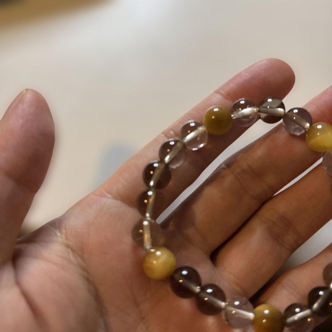 スモーキークオーツとゴールドタイガーアイと水晶！ズーンとくる！