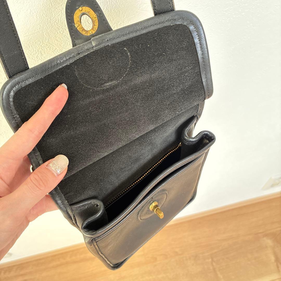 COACH　オールドコーチ　ショルダーバッグ　ブラック　ターンロック