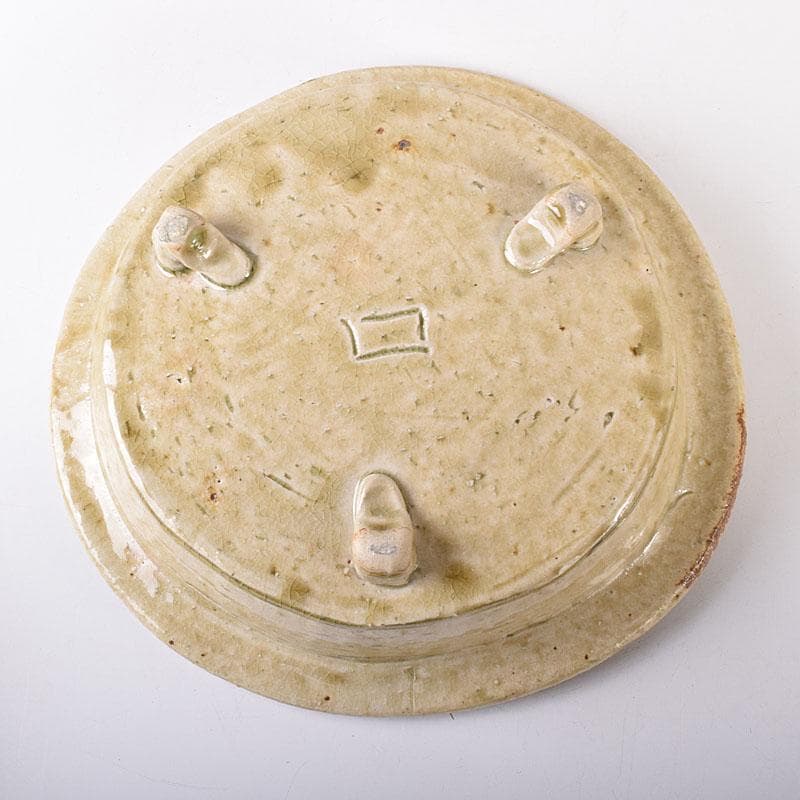 北大路魯山人作 瀬戸焼 黄瀬戸 かぶら絵 鉢 共箱 M R8015C