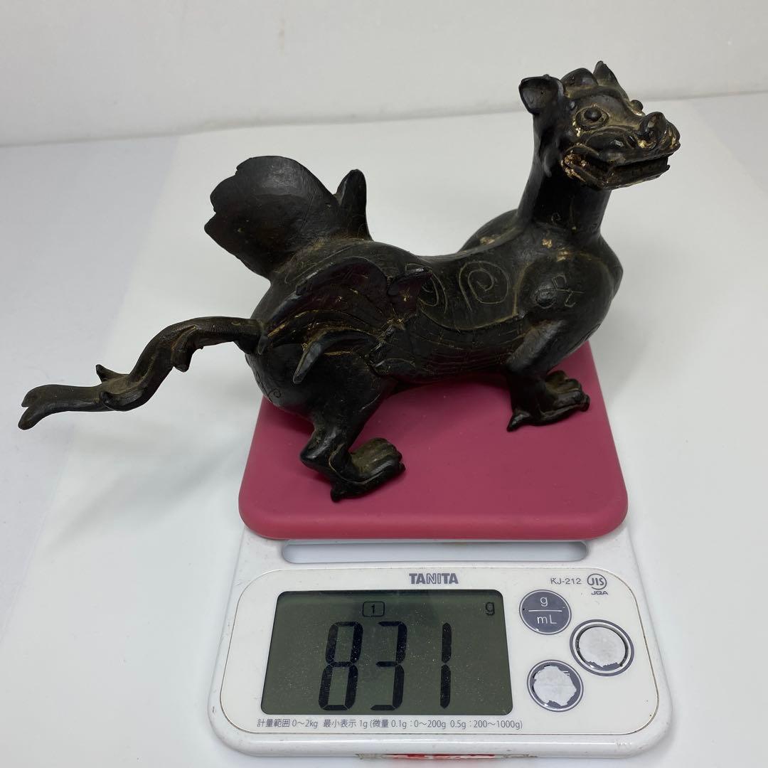 古銅　珍獣置物　831g 20.5㎝　トトオ　東さ7-0708☆2F