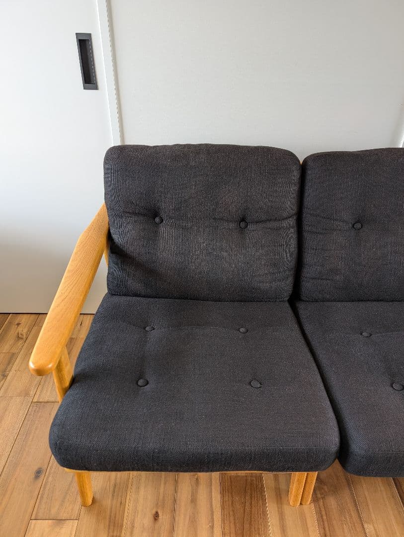 マルニ60 フレームチェア・オーク（ナチュラル）・3シーター・ファブリック