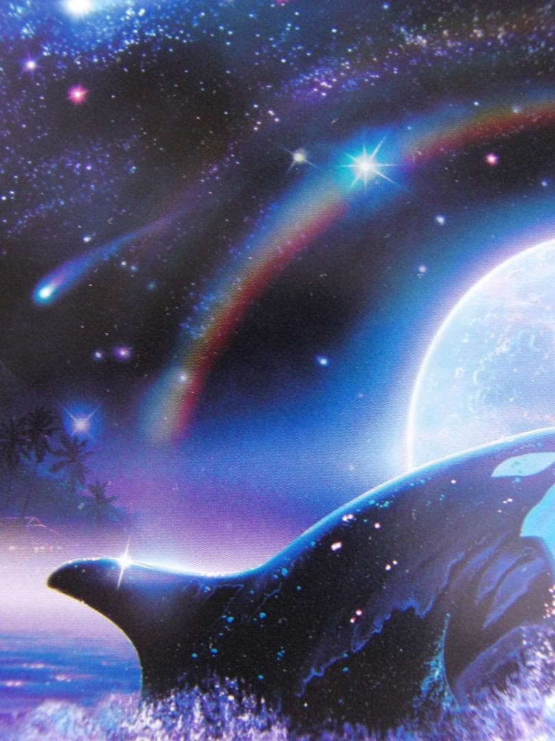 クリスチャン・ラッセン、【オルカムーン3】、希少な額装用画集より、状態良好