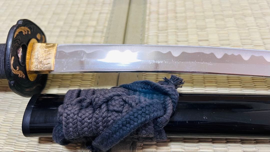 模造刀 大小2振りセット 螺鈿桜花 雲龍拵え 大切っ先 三本杉 250617-5