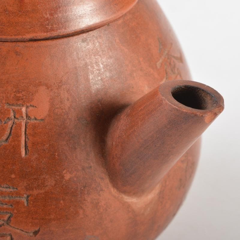 ドラ公式アカウント様専用 紫砂 朱泥 漢詩文 急須 茶壷 在銘 M