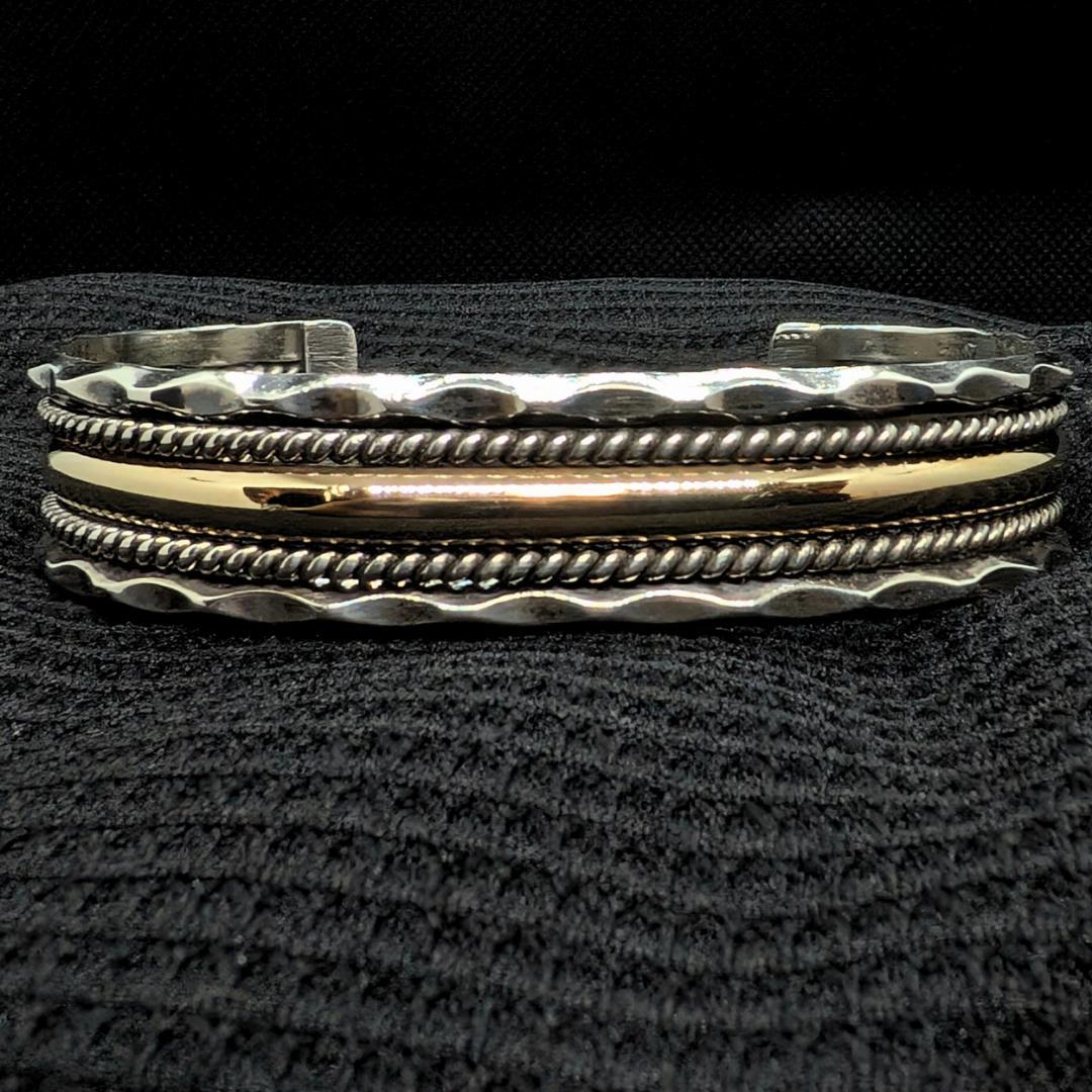 【極美品】Navajo Tahe バングル／12K GF×SV925／即日発送