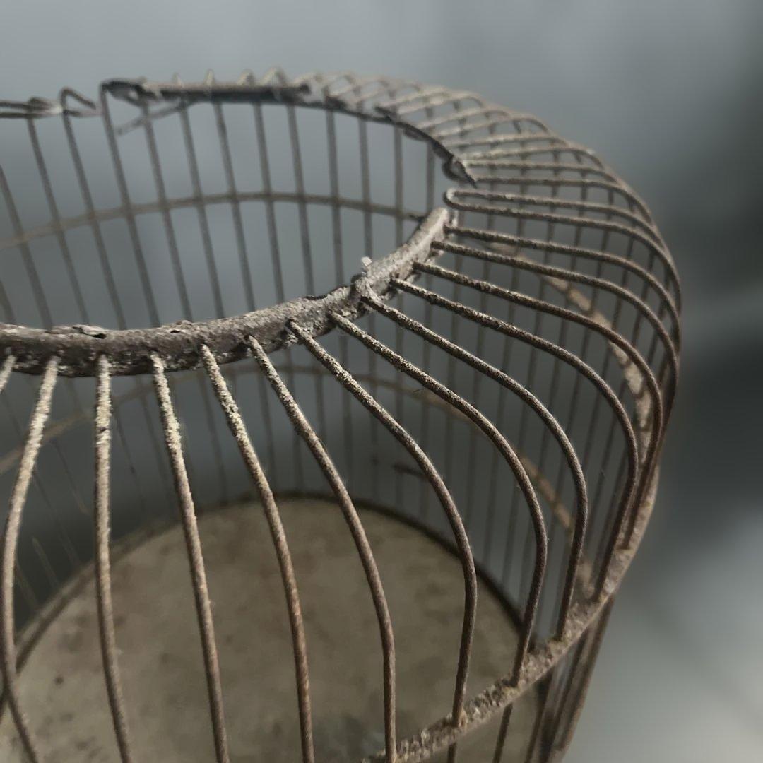 ヴィンテージ ジャンクガーデンなど！古い金属製の鳥かご ドライ